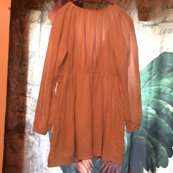 Free People Cotton Dress in dusty rose L - Picture 7 of 10